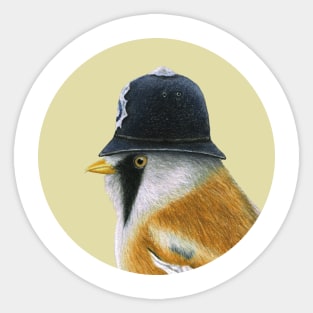 Bearded reedling Sticker